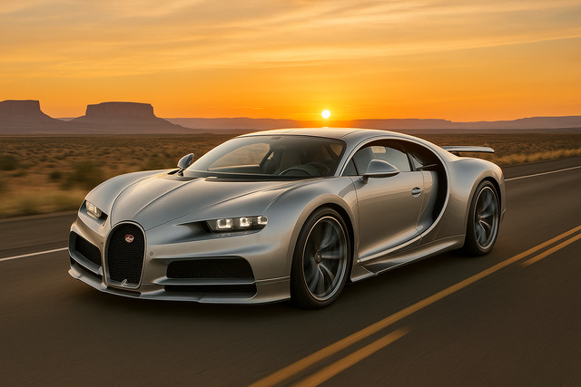 Bugatti Chiron Super Sport on scenic highway