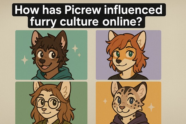 Furry-themed avatars created using Picrew avatar maker.