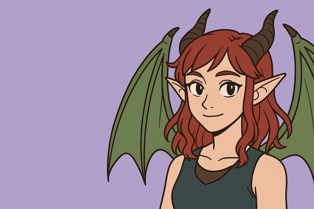 Creating a fantasy dragon avatar using Picrew avatar maker