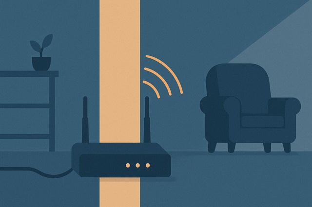 Physical obstructions blocking Wi-Fi signals, causing poor connectivity.