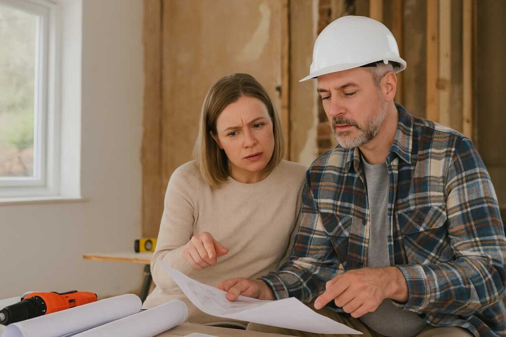 Homeowner consulting contractor for renovations