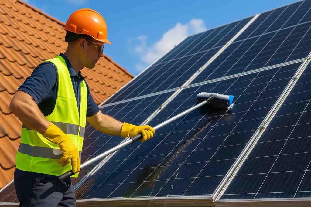 Safe solar panel cleaning for better efficiency