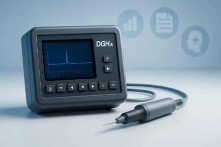 DGH portable A-Scan device with probe and clinical setup