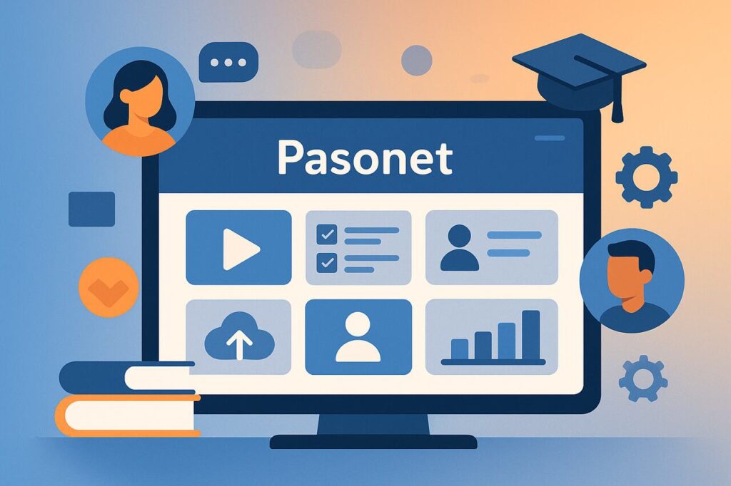 Pasonet educational platform interface with EdTech tools.