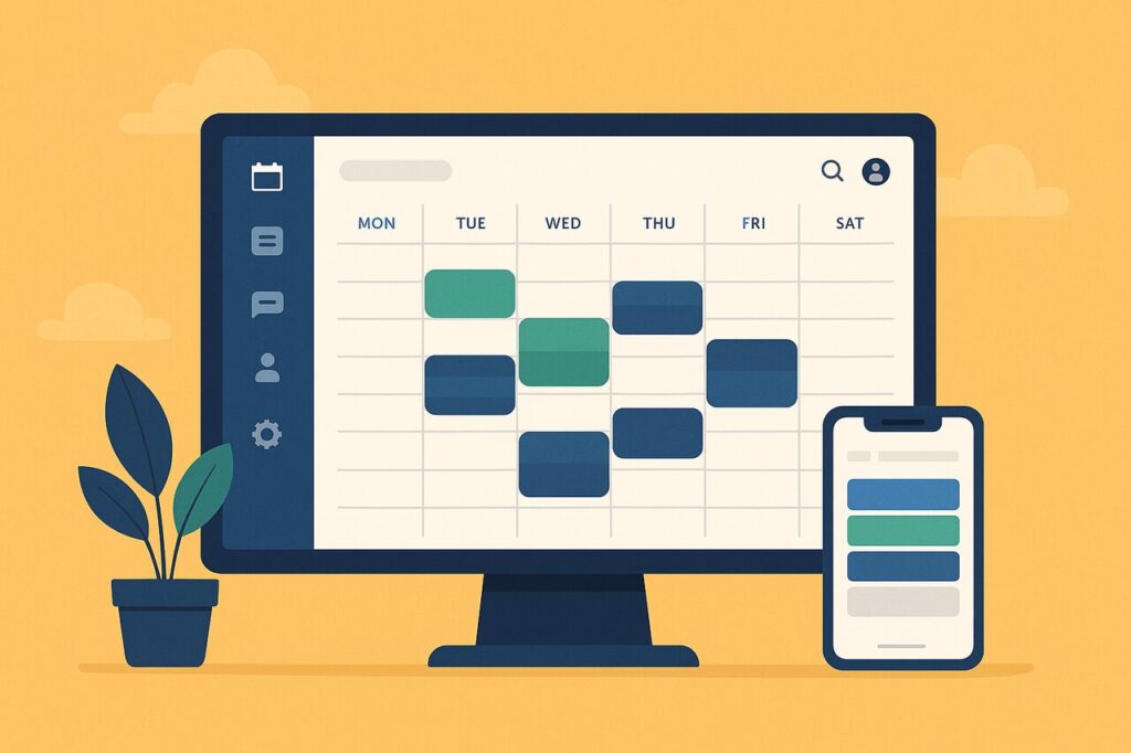 Schedow smart calendar interface on multiple devices.