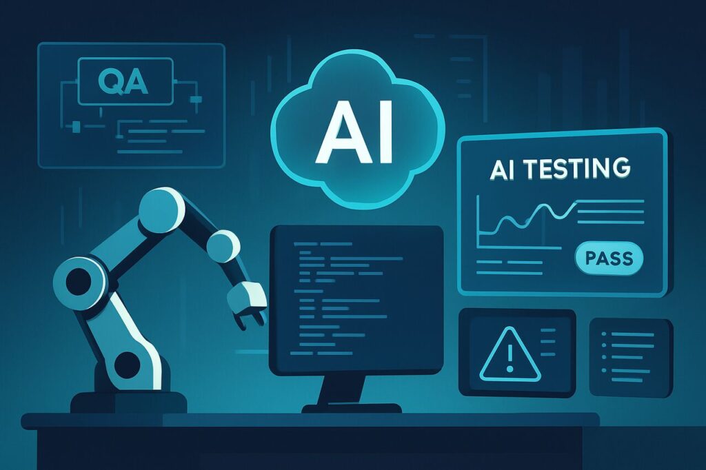 AI Testing: Intelligent QA Solutions for Faster Release Cycles AI-powered QA system automating software testing for faster releases.