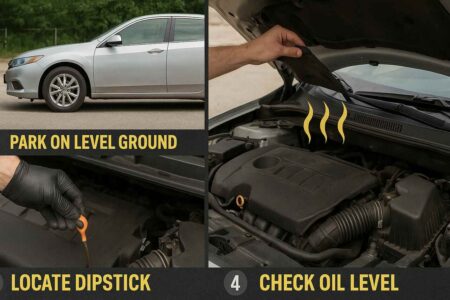 Realistic 4-step guide to check engine oil for better car performance.