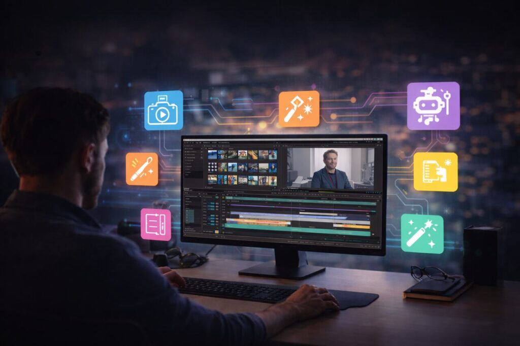 7 Video-to-Video AI That Are Better Than Hiring an Editor Creator using AI video tools that automate editing tasks.