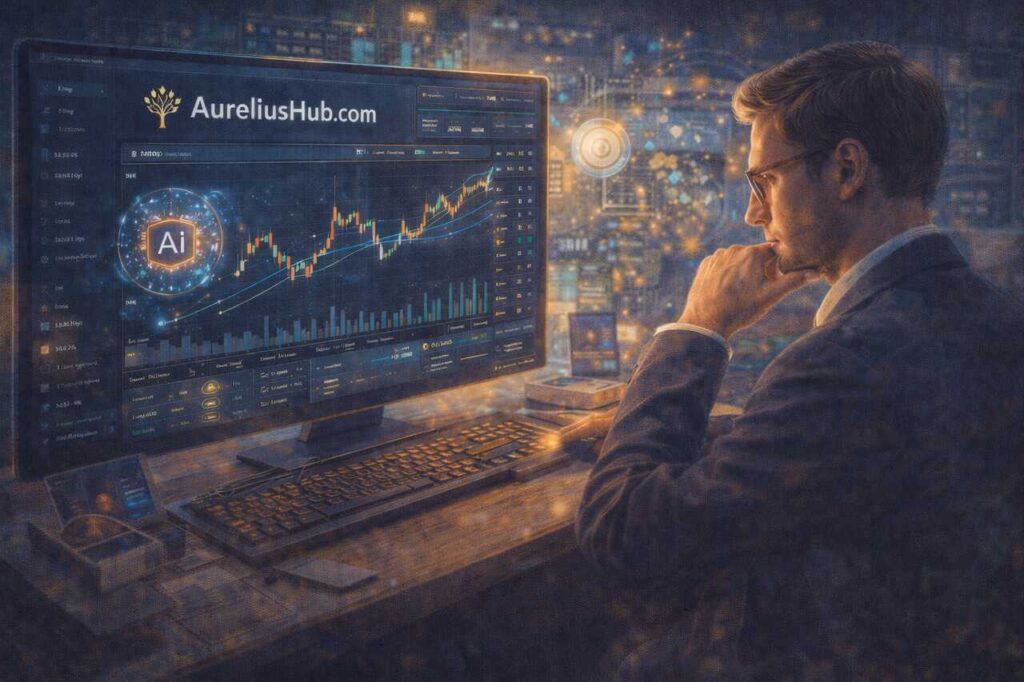 AureliusHub.com trading dashboard with smart investing tools.