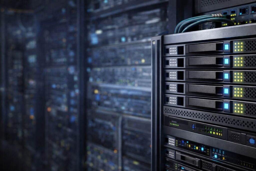 Benefits of Modern SAN Storage Solutions Modern SAN storage arrays inside enterprise data center rack