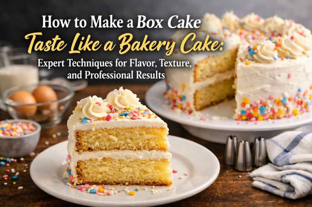 How to Make a Box Cake Taste Like a Bakery Cake: Expert Techniques for Flavor, Texture, and Professional Results Box cake made to taste like a bakery cake with fluffy layers and creamy frosting