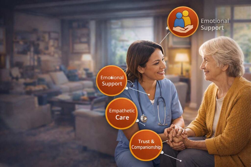 Caregiver Careers: Building Meaningful Connections Through Compassion Caregiver building meaningful connection with elderly patient