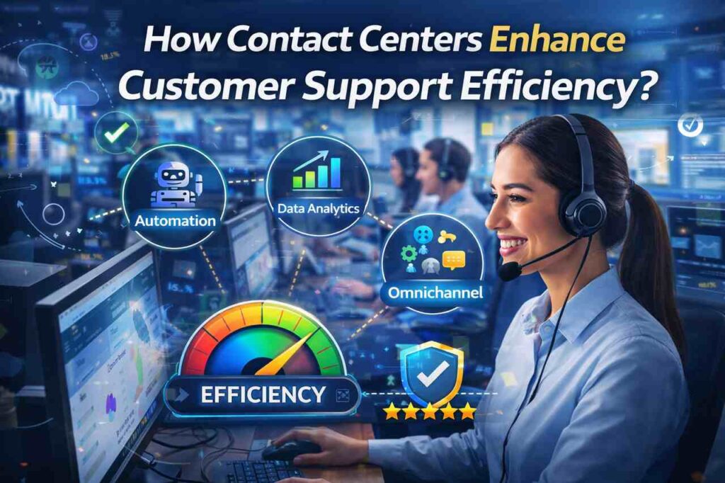 Contact center agent improving customer support efficiency with technology