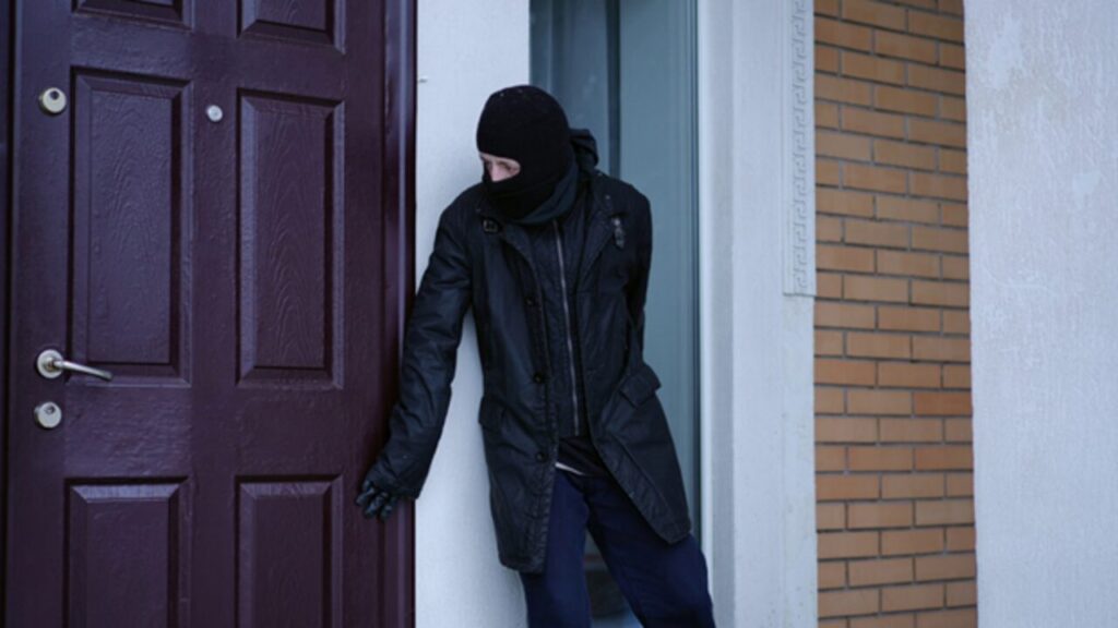 Practical Home Security Upgrades for Entry Points Front door with smart lock and security lighting upgrade