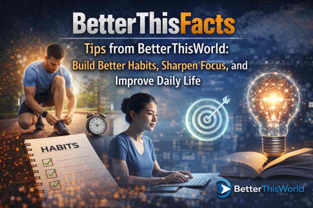 BetterThisFacts Tips From BetterThisWorld: Build Better Habits, Sharpen Focus, and Improve Daily Life BetterThisFacts tips habits focus productivity image