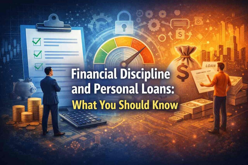 Financial Discipline and Personal Loans featured image with loan checklist and money visuals