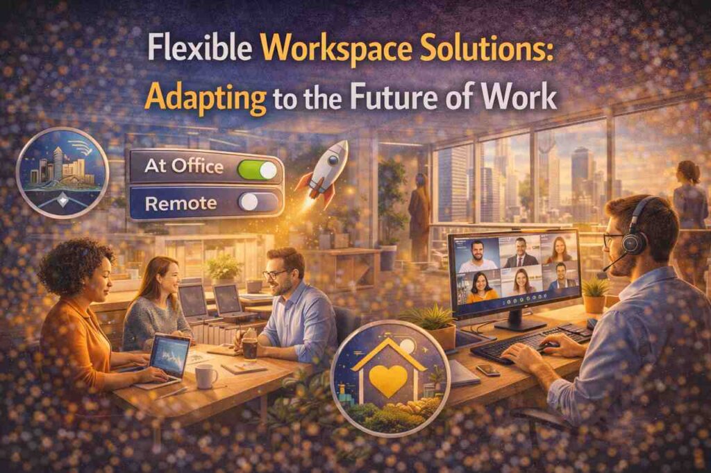 Flexible Workspace Solutions: Adapting to the Future of Work Flexible workspace solutions future of work hybrid office image