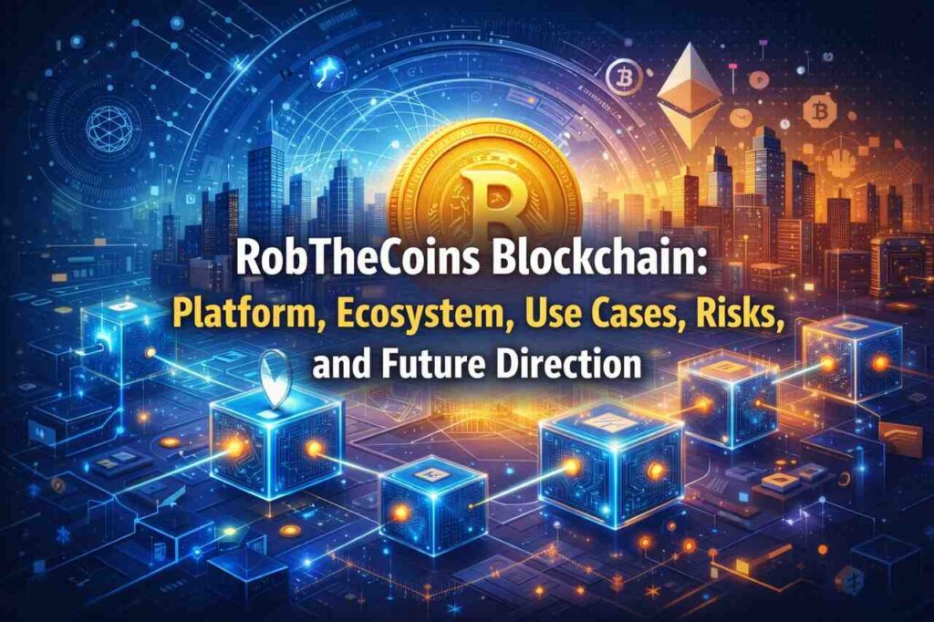 RobTheCoins Blockchain featured image with connected blockchain cubes and digital coin visuals