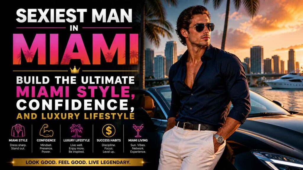 Stylish man in Miami showcasing confidence and luxury lifestyle.