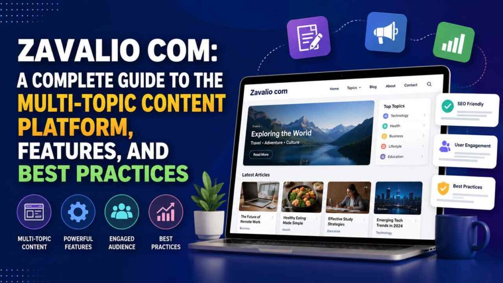 Zavalio com multi-topic content platform dashboard overview
