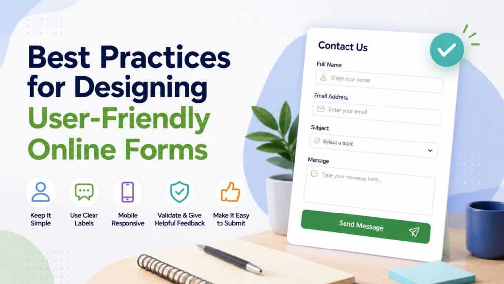 User-friendly online form design on a web interface
