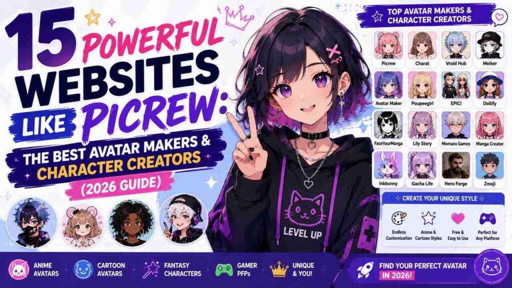 15 Powerful Websites Like Picrew: The Best Avatar Makers & Character Creators (2026 Guide) Collection of the best websites like Picrew for creating anime avatars and custom characters