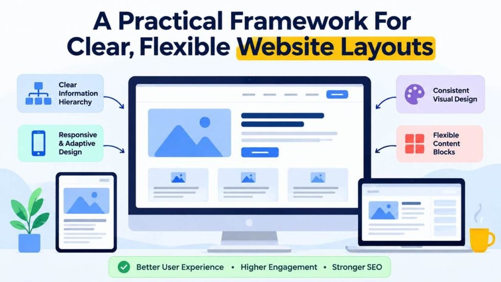 A Practical Framework For Clear, Flexible Website Layouts Flexible website layouts across desktop, tablet, and mobile devices