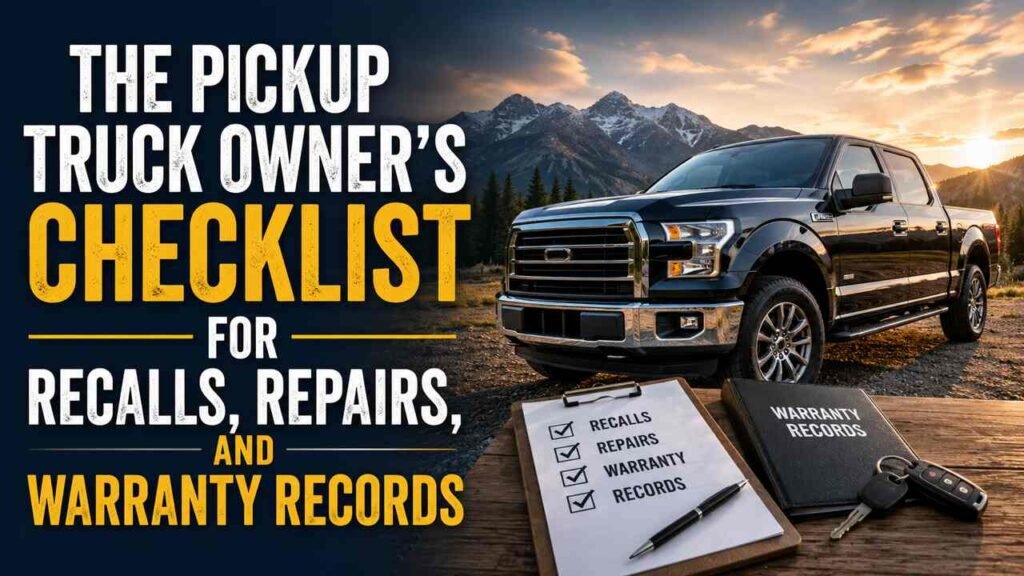 The Pickup Truck Owner’s Checklist For Recalls, Repairs, And Warranty Records Pickup truck recalls repairs and warranty checklist