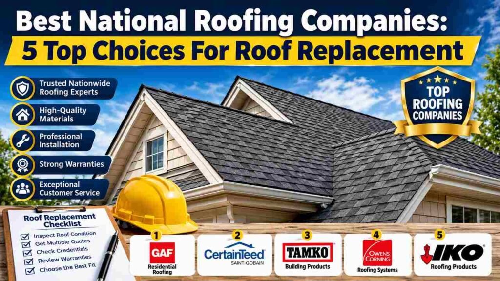 Best National Roofing Companies: 5 Top Choices For Roof Replacement Best national roofing companies for roof replacement