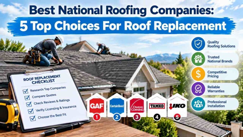 Best National Roofing Companies: 5 Top Choices For Roof Replacement Best national roofing companies for roof replacement